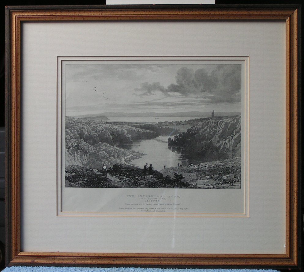 Lithograph - The Severn and Avon, from Durdham Down, Clifton - Harding